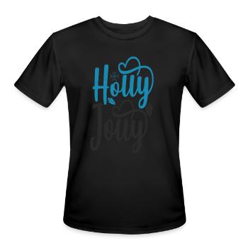 Holly jolly - Men's Moisture Wicking Performance T-Shirt - black - Front - Jackson (183cm)