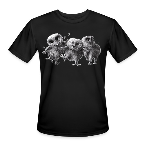 Three Crazy Owls - Men's Moisture Wicking Performance T-Shirt