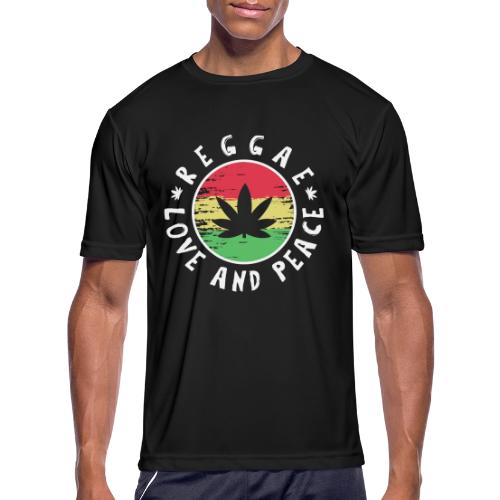 Reggae love and peace circular logo, iconic theme - Men's Moisture Wicking Performance T-Shirt
