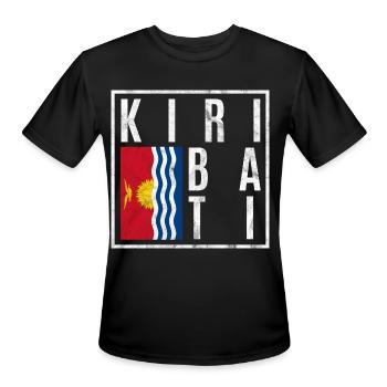 Kiribati - Men's Moisture Wicking Performance T-Shirt - black - Front - Jackson (183cm)