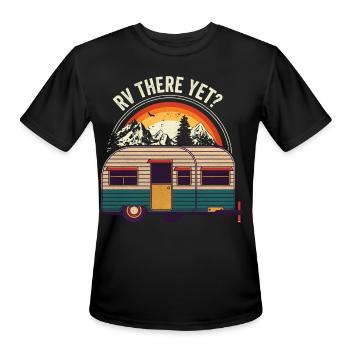 RV There Yet - Men's Moisture Wicking Performance T-Shirt - black - Front - Jackson (183cm)