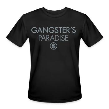 Gangster's Paradise - Men's Moisture Wicking Performance T-Shirt - black - Front - Jackson (183cm)