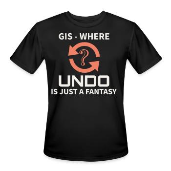 GIS Undo Fantasy Data Mapping Errors - Men's Moisture Wicking Performance T-Shirt - black - Front - Jackson (183cm)