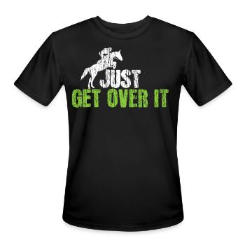 Equestrian Horse Show - Men's Moisture Wicking Performance T-Shirt - black - Front - Jackson (183cm)