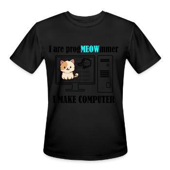 I Are Programmer I Make Computer Beep Boop Funny - Men's Moisture Wicking Performance T-Shirt - black - Front - Jackson (183cm)