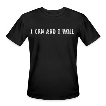 Let 'I can and I will' be your daily mantra. - Men's Moisture Wicking Performance T-Shirt - black - Front - Jackson (183cm)