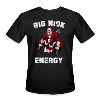 Big Nick Energy Funny Santa Christmas - Men's Moisture Wicking Performance T-Shirt - black - Front - Jackson (183cm)