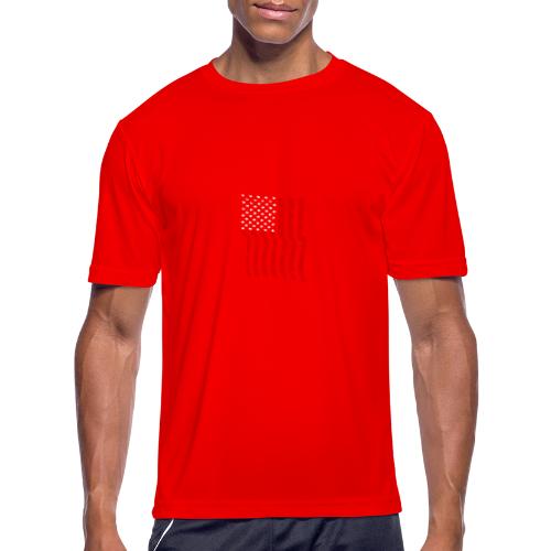 Vintage Waving USA Flag Patriotic T-Shirts Design - Men's Moisture Wicking Performance T-Shirt