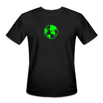 Globe - Men's Moisture Wicking Performance T-Shirt - black - Front - Jackson (183cm)
