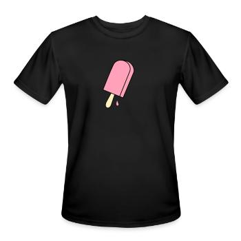 ice cream - Men's Moisture Wicking Performance T-Shirt - black - Front - Jackson (183cm)