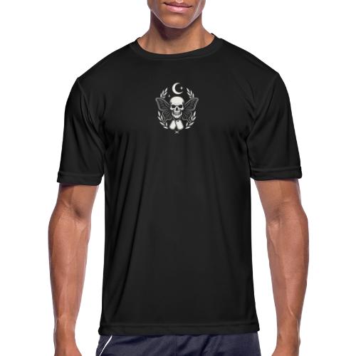 Skull butterfly dog tags - Men's Moisture Wicking Performance T-Shirt