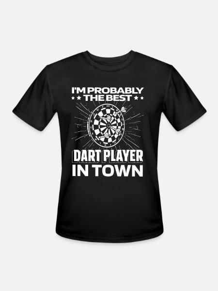 Darting Darts Funny - Men's Moisture Wicking Performance T-Shirt - black