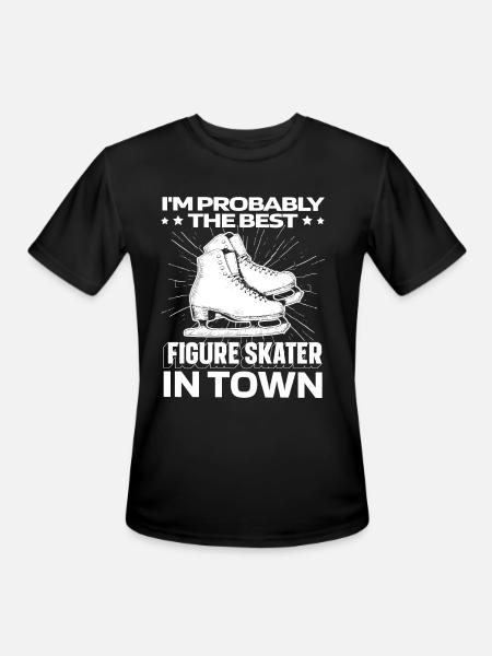 Figure Skating Funny - Men's Moisture Wicking Performance T-Shirt - black