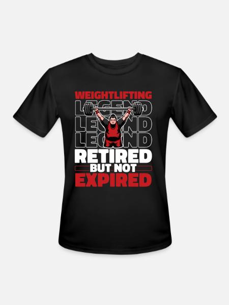 Weightlifting Weightlifter Retired - Men's Moisture Wicking Performance T-Shirt - black