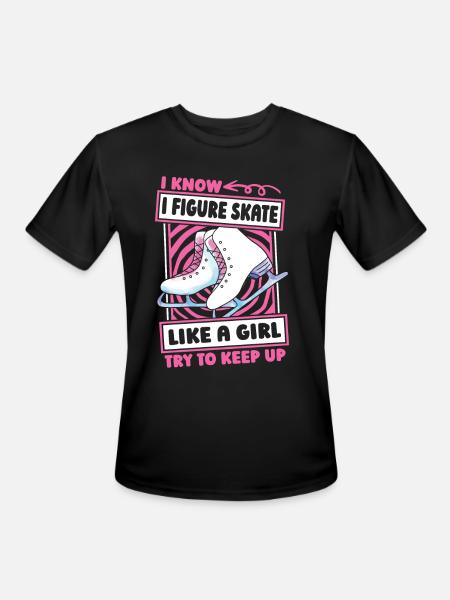 Figure Skating Funny - Men's Moisture Wicking Performance T-Shirt - black