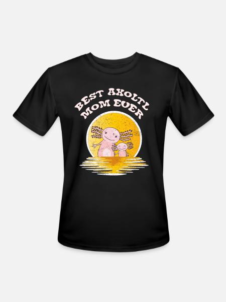 Axolotl Salamander Mom - Men's Moisture Wicking Performance T-Shirt - black