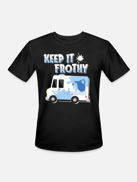 Milk Frothy Milk Truck - Men's Moisture Wicking Performance T-Shirt - black