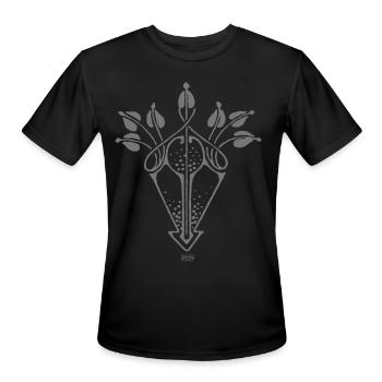 Art Nouveau Ornament - Men's Moisture Wicking Performance T-Shirt - black - Front - Jackson (183cm)