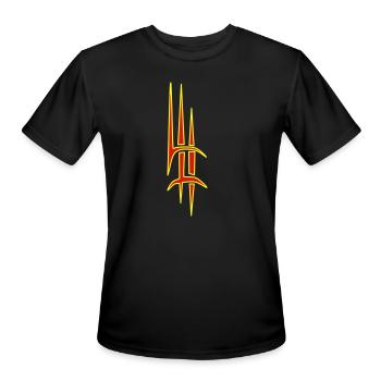 tribal love artist party drawing graphics art illu - Men's Moisture Wicking Performance T-Shirt - black - Front - Jackson (183cm)