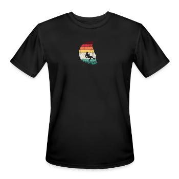 Retro Rainbow Silhouette Swing - Men's Moisture Wicking Performance T-Shirt - black - Front - Jackson (183cm)
