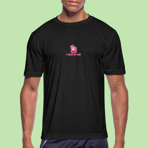 I love my cat - Men's Moisture Wicking Performance T-Shirt