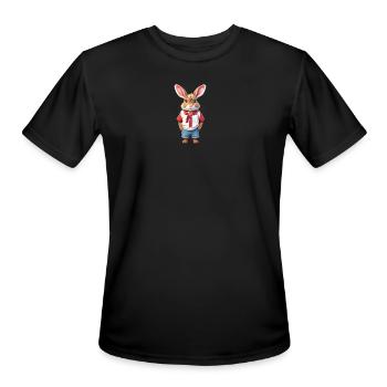 Default On the white mono - Men's Moisture Wicking Performance T-Shirt - black - Front - Jackson (183cm)