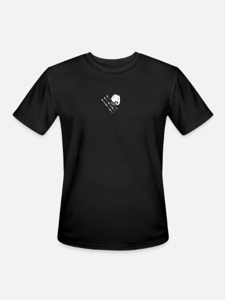 Acoli Side TV Graphic Pattern - Men's Moisture Wicking Performance T-Shirt - black
