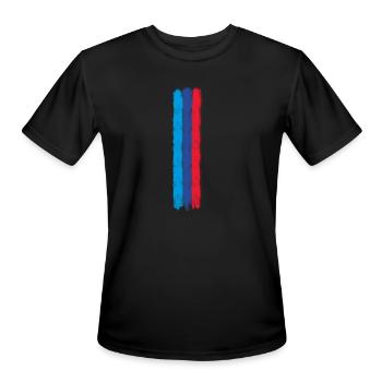 Motorsport Power Line - Men's Moisture Wicking Performance T-Shirt - black - Front - Jackson (183cm)