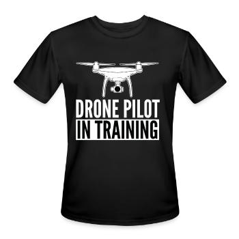 DRONE - Drone pilot in training - Men's Moisture Wicking Performance T-Shirt - black - Front - Jackson (183cm)