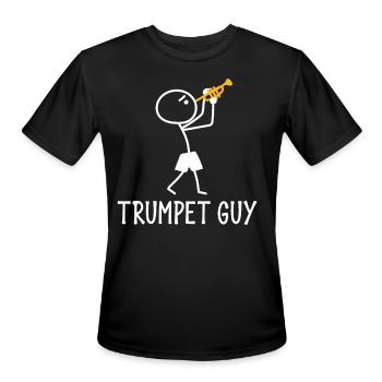 Trumpet Player - Men's Moisture Wicking Performance T-Shirt - black - Front - Jackson (183cm)
