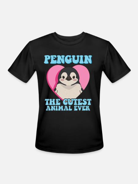 Penguin The Cutest Animal - Men's Moisture Wicking Performance T-Shirt - black