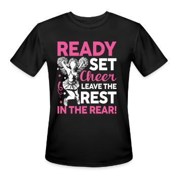 Ready Set Cheer Leave The Rest In The Rear - Men's Moisture Wicking Performance T-Shirt - black - Front - Jackson (183cm)