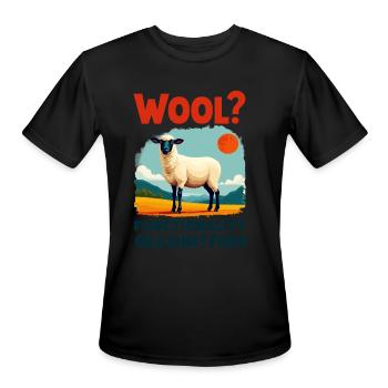 Wool Sheep? Functionality Grazing Form - Men's Moisture Wicking Performance T-Shirt - black - Front - Jackson (183cm)