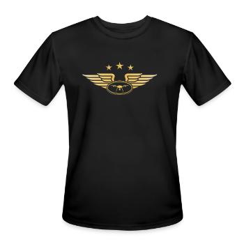 Drone Pilot Drone flying - Men's Moisture Wicking Performance T-Shirt - black - Front - Jackson (183cm)