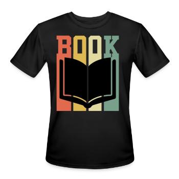 Book lover Book and Books Reading pleasure - Men's Moisture Wicking Performance T-Shirt - black - Front - Jackson (183cm)