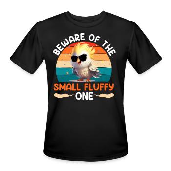 Cockatiel Beware of the small Fluffy one - Men's Moisture Wicking Performance T-Shirt - black - Front - Jackson (183cm)