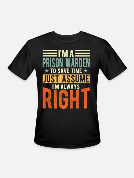 Prison Warden - Men's Moisture Wicking Performance T-Shirt - black