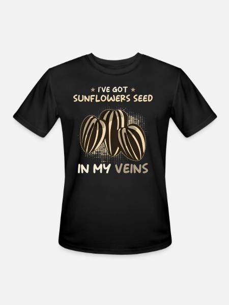 Sunflower Seeds - Men's Moisture Wicking Performance T-Shirt - black