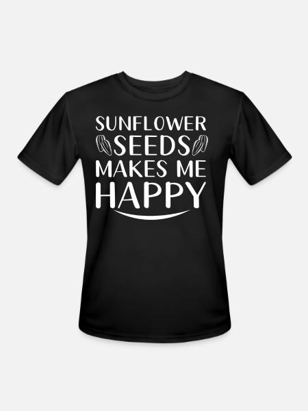 Sunflower Seeds - Men's Moisture Wicking Performance T-Shirt - black