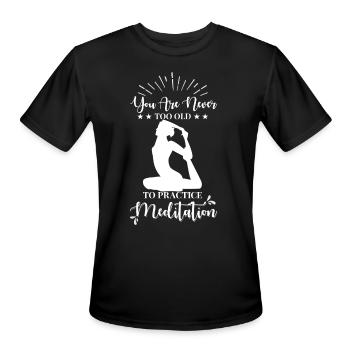 Meditation - Men's Moisture Wicking Performance T-Shirt - black - Front - Jackson (183cm)
