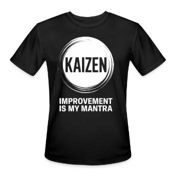 Kaizen Improvement Is My Mantra Circle - Men's Moisture Wicking Performance T-Shirt - black - Front - Jackson (183cm)