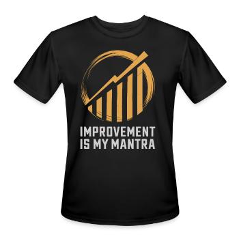 Kaizen Improvement Is My Mantra - Men's Moisture Wicking Performance T-Shirt - black - Front - Jackson (183cm)