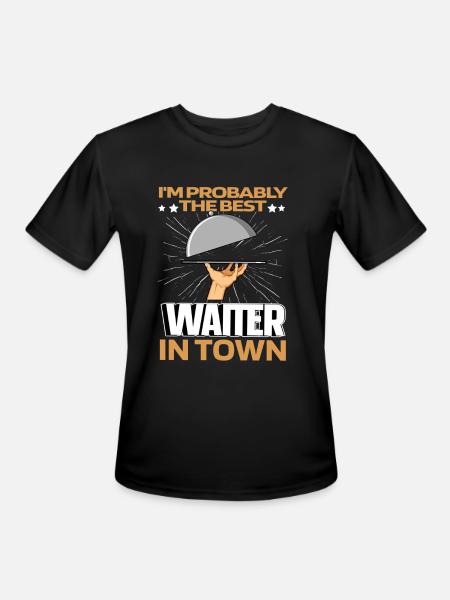Waiter Waitress Funny - Men's Moisture Wicking Performance T-Shirt - black