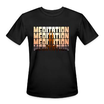 Meditation - Men's Moisture Wicking Performance T-Shirt - black - Front - Jackson (183cm)