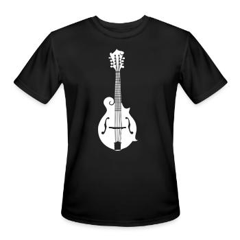 mandolin - Men's Moisture Wicking Performance T-Shirt - black - Front - Jackson (183cm)