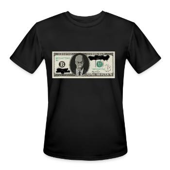 Bitcoin Crypto Dollar - Men's Moisture Wicking Performance T-Shirt - black - Front - Jackson (183cm)