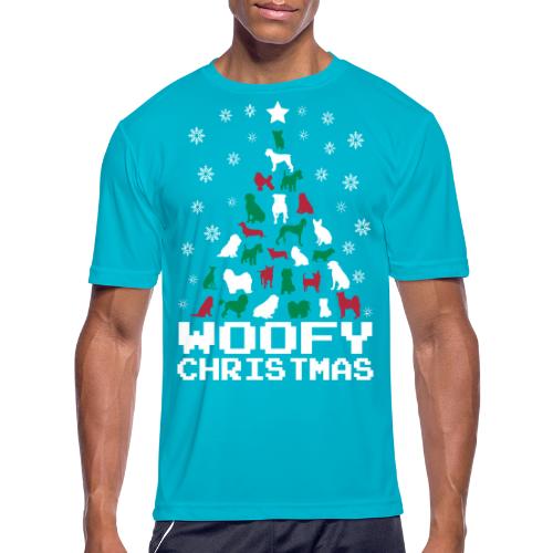 Woofy Christmas Tree - Men's Moisture Wicking Performance T-Shirt