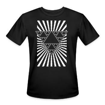 Pattern Shapes Geometry - Men's Moisture Wicking Performance T-Shirt - black - Front - Jackson (183cm)