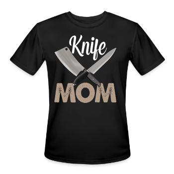 Knife Mom - Men's Moisture Wicking Performance T-Shirt - black - Front - Jackson (183cm)