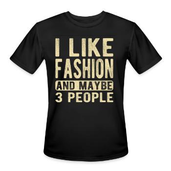 Fashion Saying - Men's Moisture Wicking Performance T-Shirt - black - Front - Jackson (183cm)